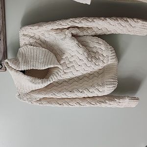 Kendall and Kylie Chunky crop sweater,  cream, Medium